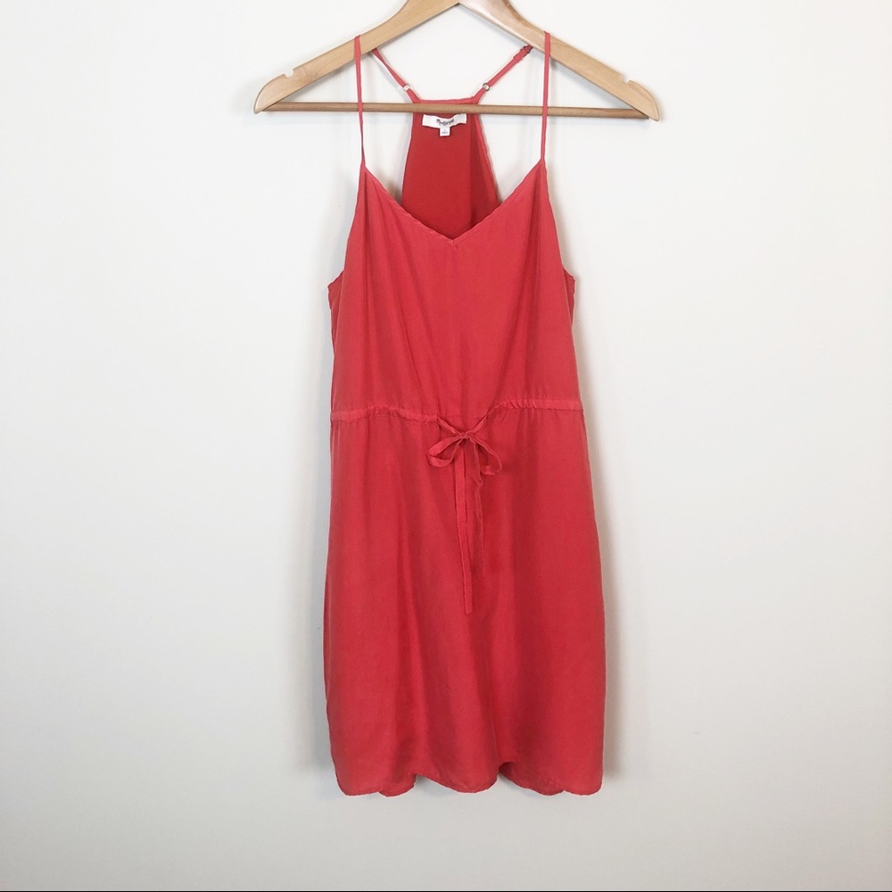 Madewell Silk Daybreak Sundress in Orange